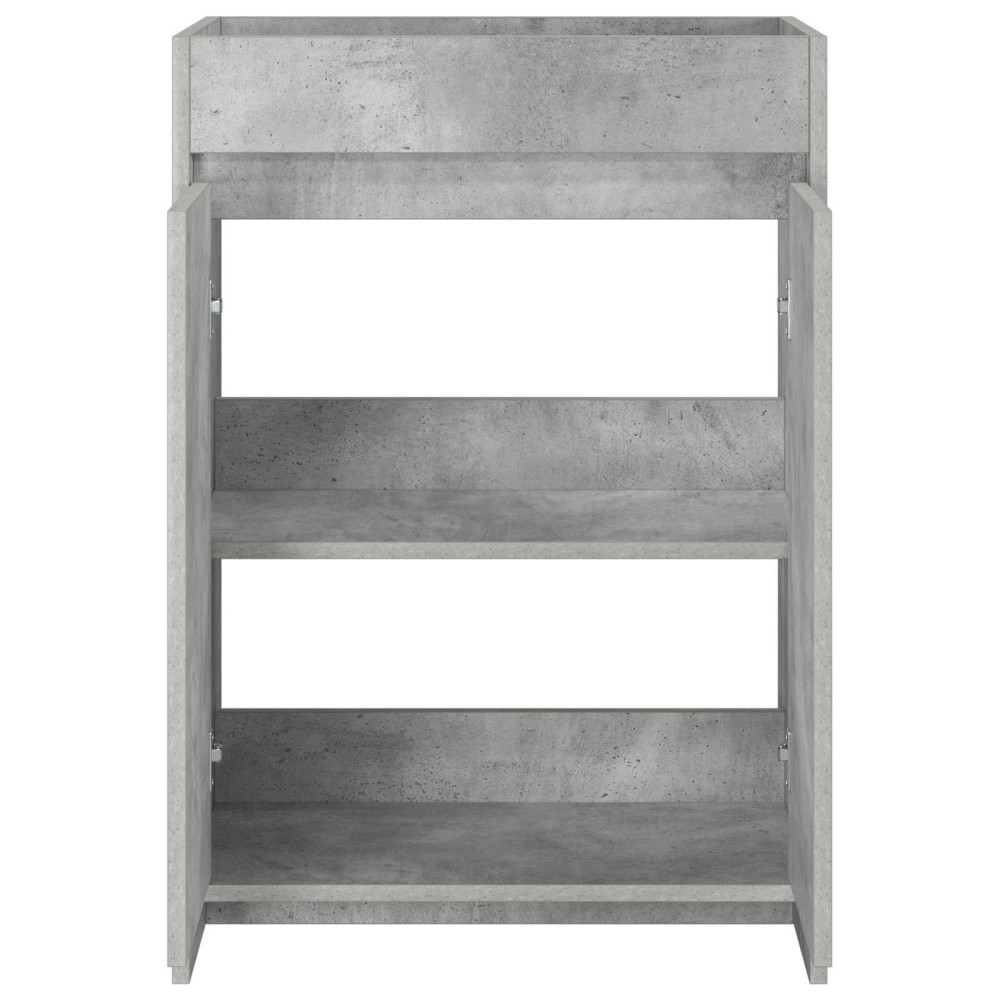 Produktbild för Badrum Under Diskbänk Skåp Betonggrå 56 x 37,5 x 81 cm