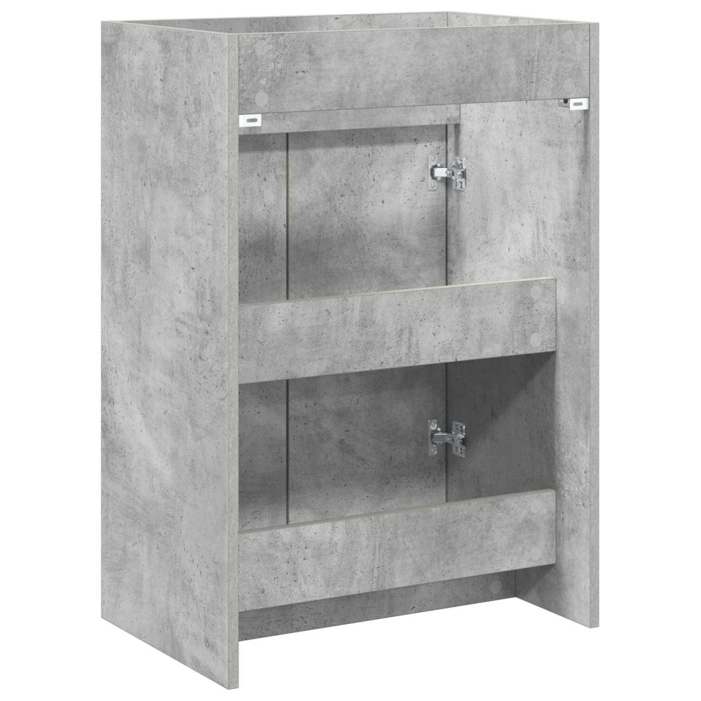 Produktbild för Badrum Under Diskbänk Skåp Betonggrå 56 x 37,5 x 81 cm