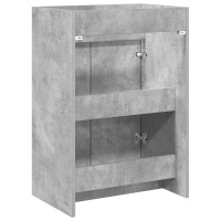 Produktbild för Badrum Under Diskbänk Skåp Betonggrå 56 x 37,5 x 81 cm