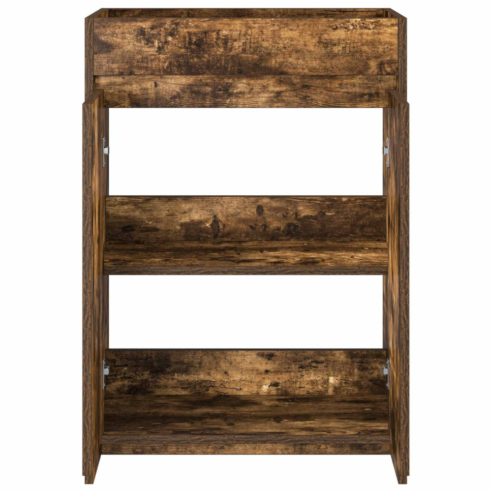 Produktbild för Badrum Under Diskbänk Skåp Rökt ek 56 x 37,5 x 81 cm