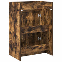 Produktbild för Badrum Under Diskbänk Skåp Rökt ek 56 x 37,5 x 81 cm