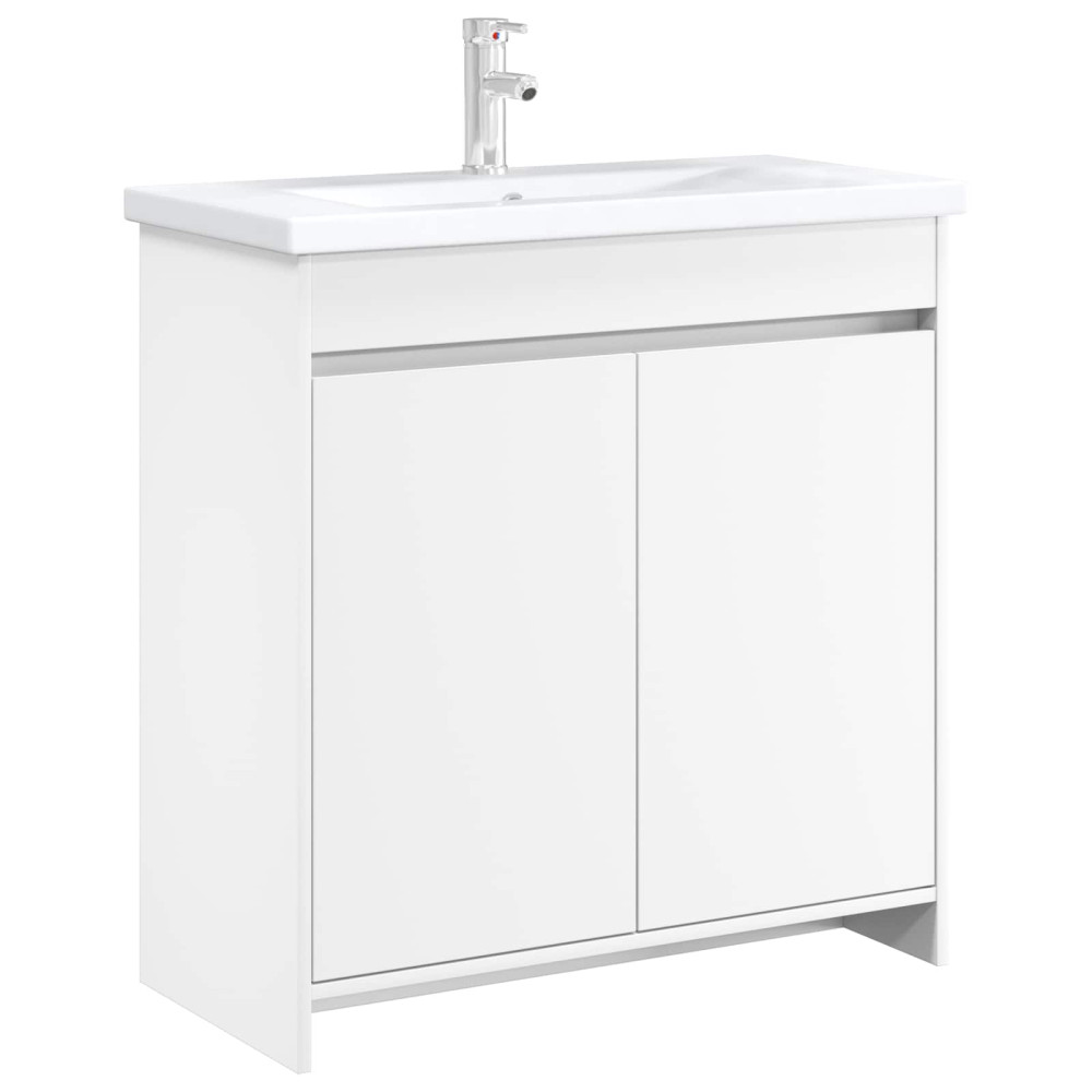 Produktbild för Badrum Under Diskbänk Skåp Vit 78,5 x 37,5 x 81 cm