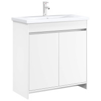 Produktbild för Badrum Under Diskbänk Skåp Vit 78,5 x 37,5 x 81 cm