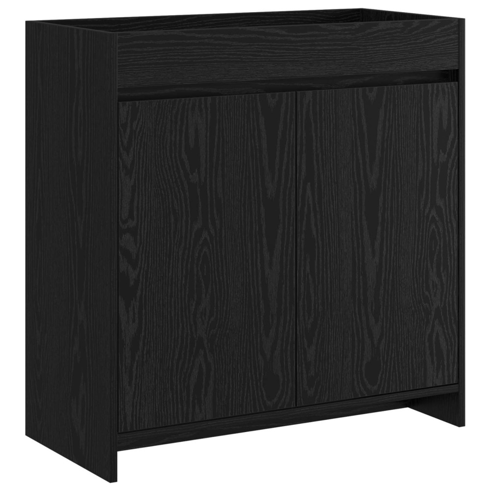 Produktbild för Badrum Under Diskbänk Skåp Svart ek 78,5 x 37,5 x 81 cm