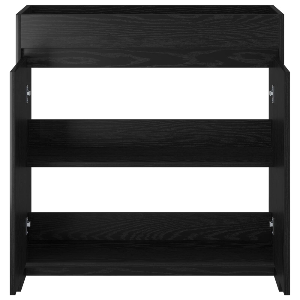 Produktbild för Badrum Under Diskbänk Skåp Svart ek 78,5 x 37,5 x 81 cm