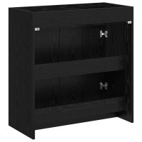 Produktbild för Badrum Under Diskbänk Skåp Svart ek 78,5 x 37,5 x 81 cm