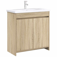 Produktbild för Badrum Under Diskbänk Skåp Sonoma-ek 78,5 x 37,5 x 81 cm