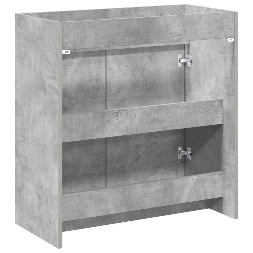 Produktbild för Badrum Under Diskbänk Skåp Betonggrå 78,5 x 37,5 x 81 cm
