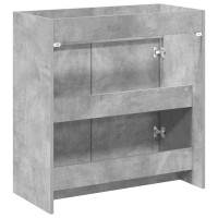 Produktbild för Badrum Under Diskbänk Skåp Betonggrå 78,5 x 37,5 x 81 cm