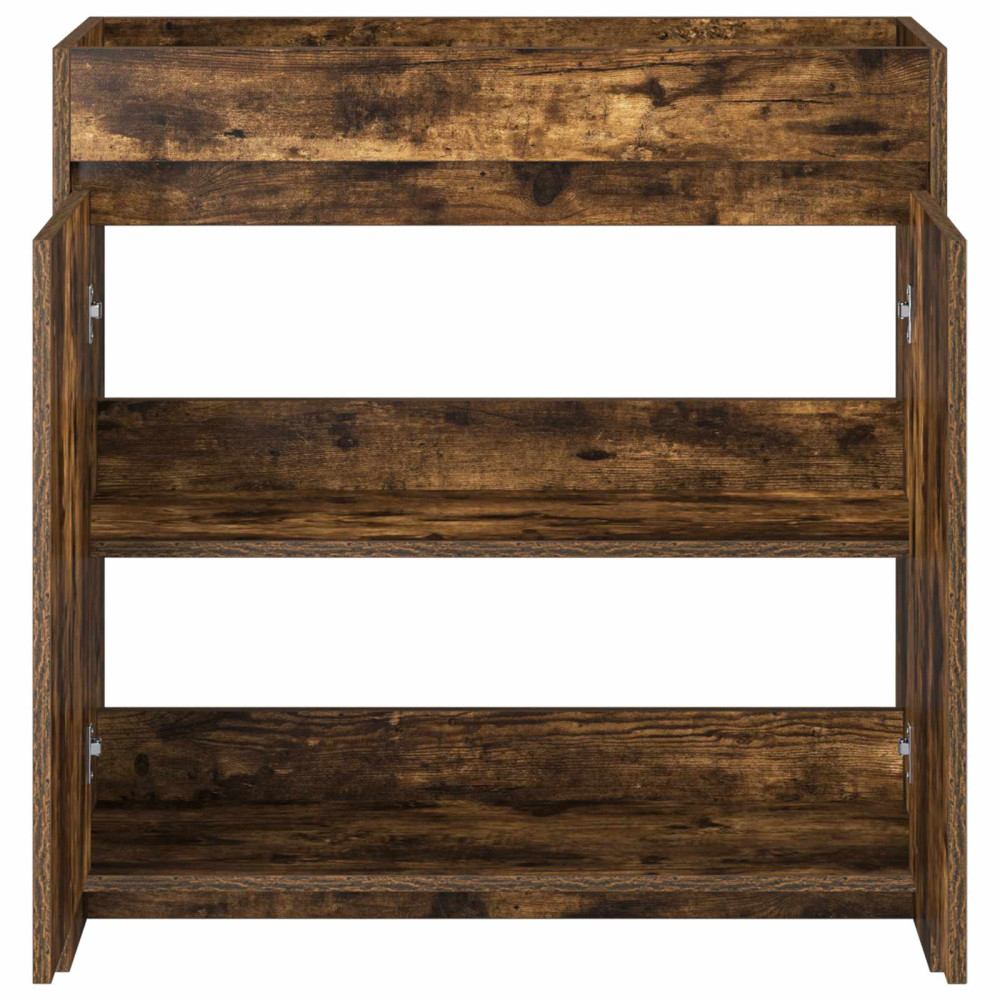 Produktbild för Badrum Under Diskbänk Skåp Rökt ek 78,5 x 37,5 x 81 cm