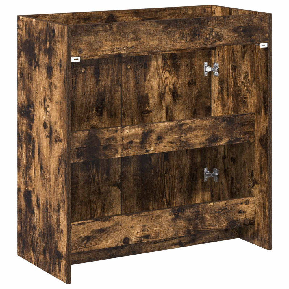 Produktbild för Badrum Under Diskbänk Skåp Rökt ek 78,5 x 37,5 x 81 cm