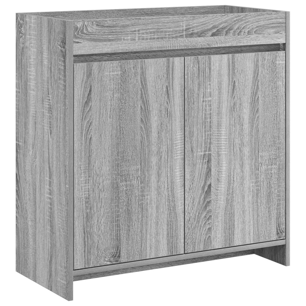 Produktbild för Badrum Under Diskbänk Skåp Grå Sonoma 78,5 x 37,5 x 81 cm