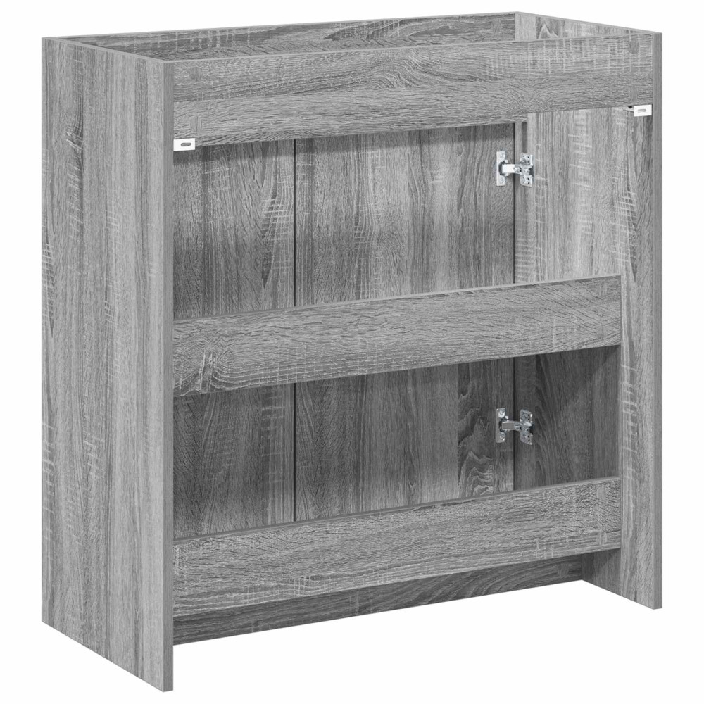 Produktbild för Badrum Under Diskbänk Skåp Grå Sonoma 78,5 x 37,5 x 81 cm