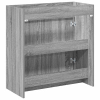 Produktbild för Badrum Under Diskbänk Skåp Grå Sonoma 78,5 x 37,5 x 81 cm