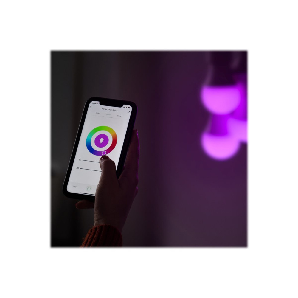 Produktbild för Hombli - LED-glödlampa - E27 - 9 W - 16 miljoner färger
