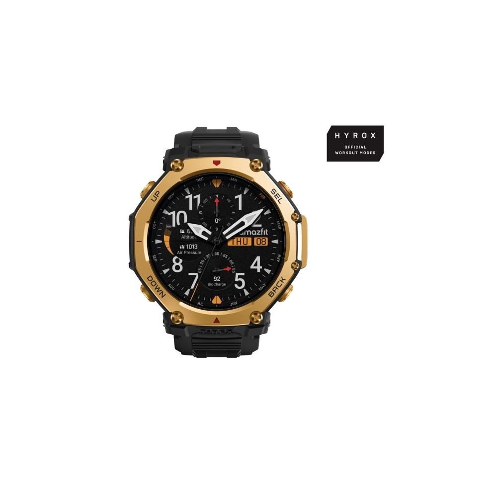 Produktbild för Amazfit T-Rex 3 Pro Ja smart klocka med rem - svart guld