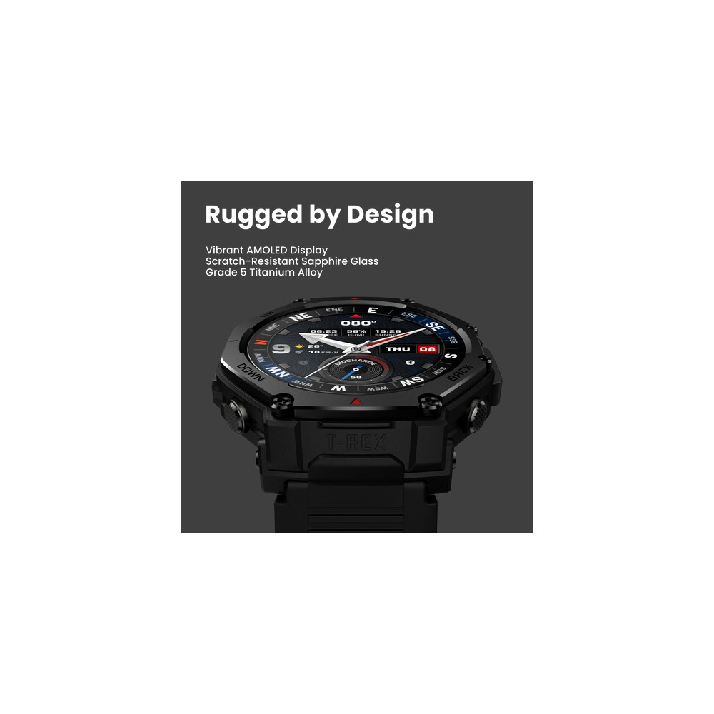 Produktbild för Amazfit T-Rex 3 Pro Ja smart klocka med rem - svart guld