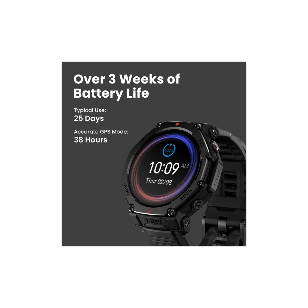 Produktbild för Amazfit T-Rex 3 Pro Ja smart klocka med rem - svart guld