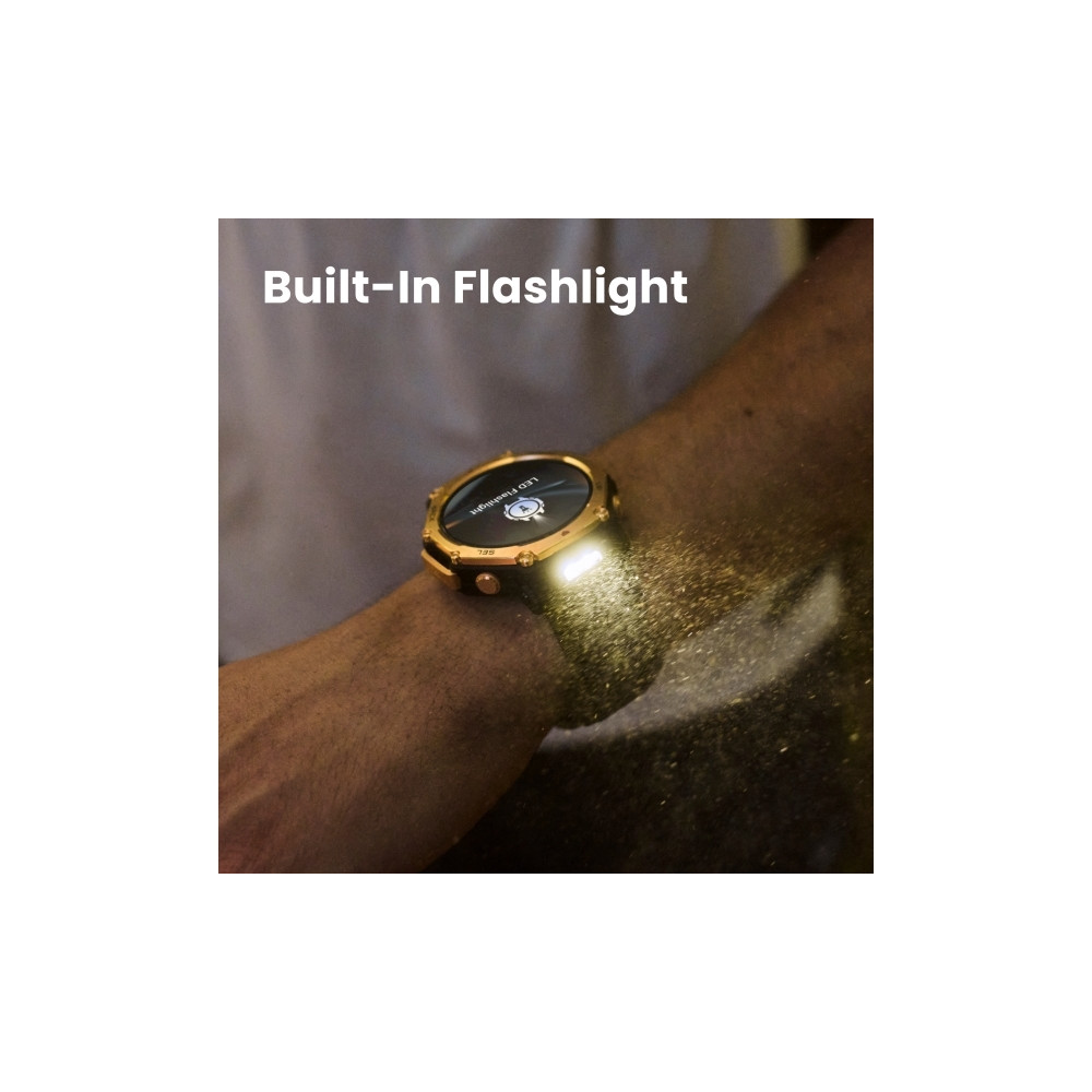 Produktbild för Amazfit T-Rex 3 Pro Ja smart klocka med rem - svart guld