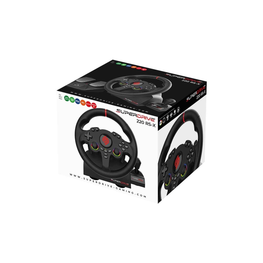Produktbild för Subsonic Superdrive 220 RS-X, Ratt + pedaler + växelspak, Ni...