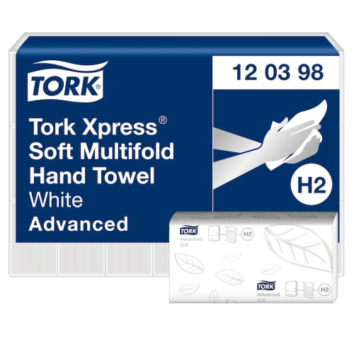 TORK Tork Xpress Soft Multifold H2 - handduk - leaves - 180 ark - flerfaldig (paket om 21)