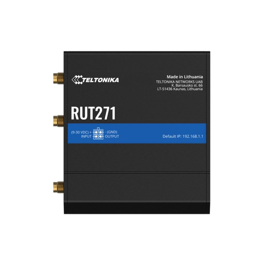 Produktbild för Teltonika RUT271 - trådlös router - WWAN - Wi-Fi - 4G, 5G - DIN-skenmonterbar, väggmonterbar, bordsmonterbar