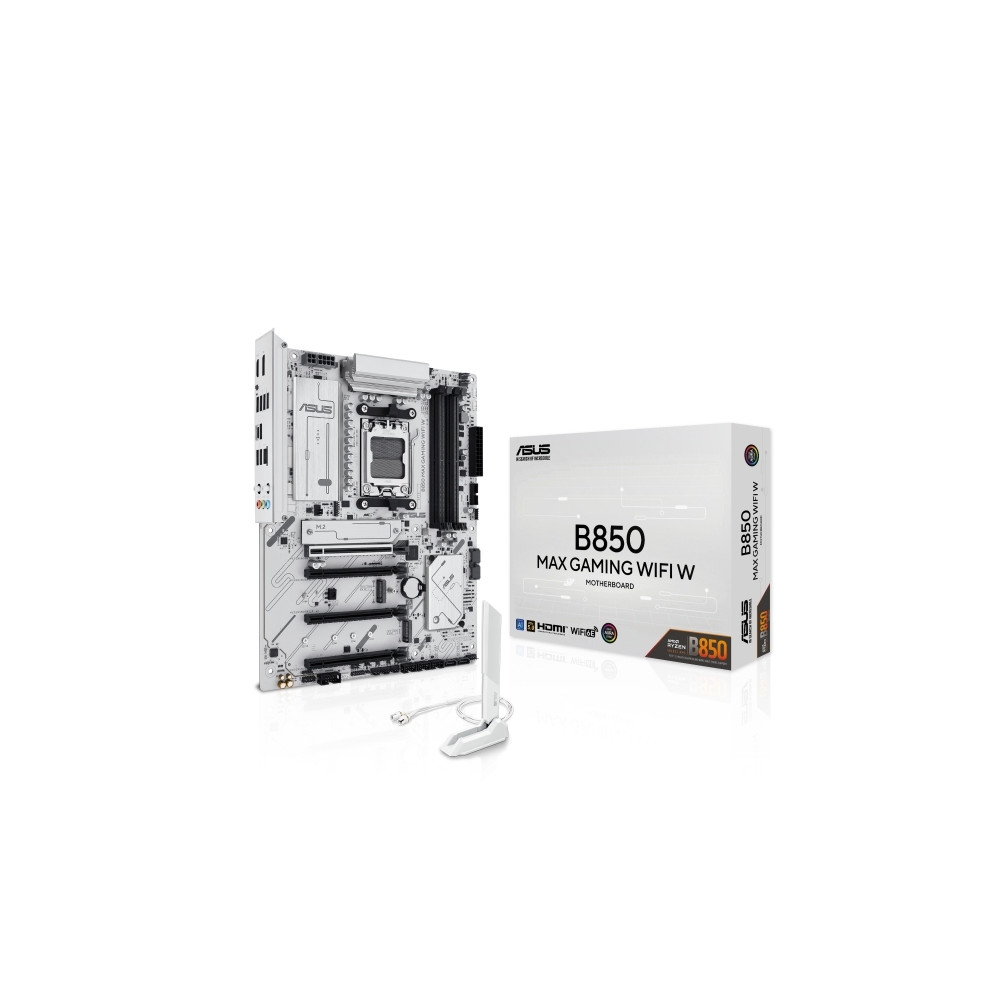 Produktbild för ASUS B850 MAX GAMING WIFI W - moderkort - ATX - Socket AM5 - AMD B850