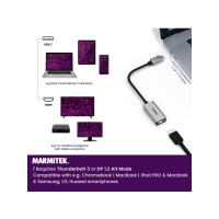 Produktbild för Marmitek 25008369, Svart, Silver, 0,15 m, 3840 x 2160 pixlar...