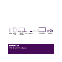 Produktbild för Marmitek 25008369, Svart, Silver, 0,15 m, 3840 x 2160 pixlar...