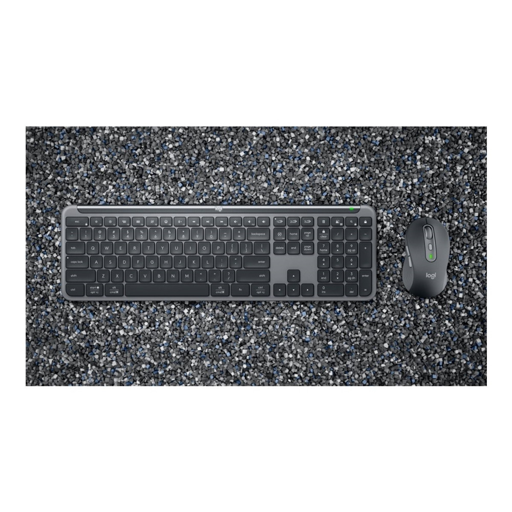 Produktbild för Logitech Signature Slim Combo MK950 for Business - sats med tangentbord och mus - QWERTY - USA, internationellt - grafit Inmatningsenhet