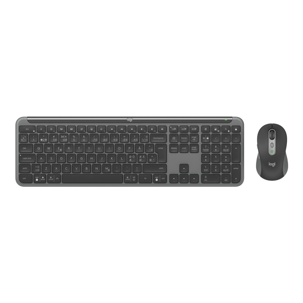 Produktbild för Logitech Signature Slim Combo MK950 for Business - sats med tangentbord och mus - QWERTY - USA, internationellt - grafit Inmatningsenhet