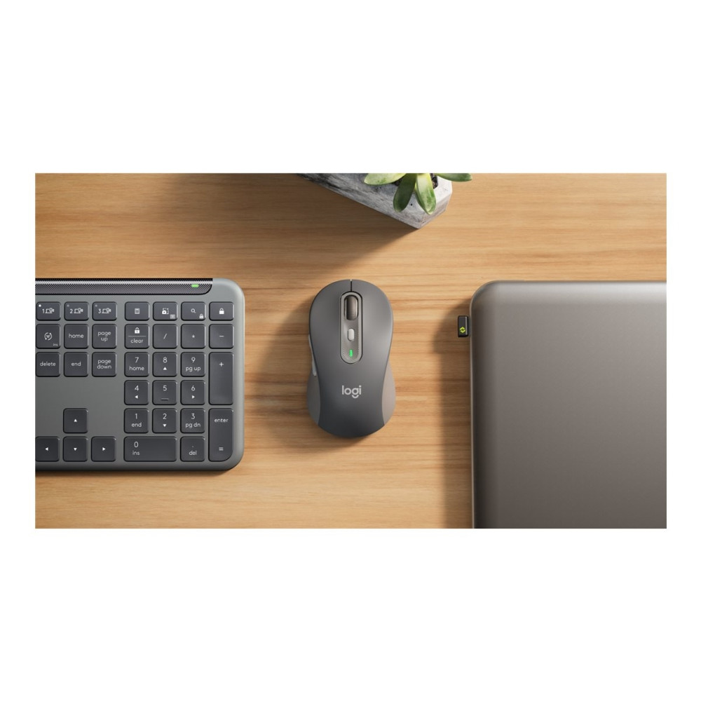 Produktbild för Logitech Signature Slim Combo MK950 for Business - sats med tangentbord och mus - QWERTY - USA, internationellt - grafit Inmatningsenhet