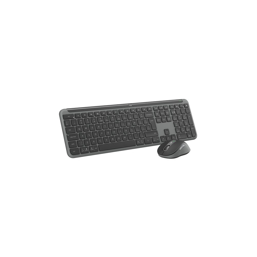 Produktbild för Logitech Signature Slim Combo MK950 for Business - sats med tangentbord och mus - QWERTY - USA, internationellt - grafit Inmatningsenhet