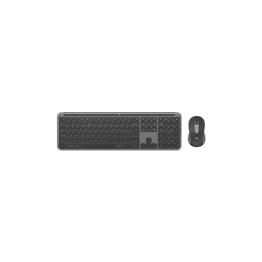 Produktbild för Logitech Signature Slim Combo MK950 for Business - sats med tangentbord och mus - QWERTY - USA, internationellt - grafit Inmatningsenhet