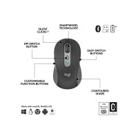 Produktbild för Logitech Signature Slim Combo MK950 for Business - sats med tangentbord och mus - QWERTY - USA, internationellt - grafit Inmatningsenhet