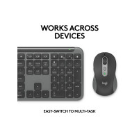 Produktbild för Logitech Signature Slim Combo MK950 for Business - sats med tangentbord och mus - QWERTY - USA, internationellt - grafit Inmatningsenhet