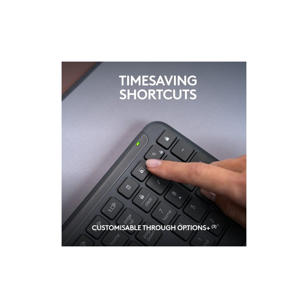 Produktbild för Logitech Signature Slim Combo MK950 for Business - sats med tangentbord och mus - QWERTY - USA, internationellt - grafit Inmatningsenhet