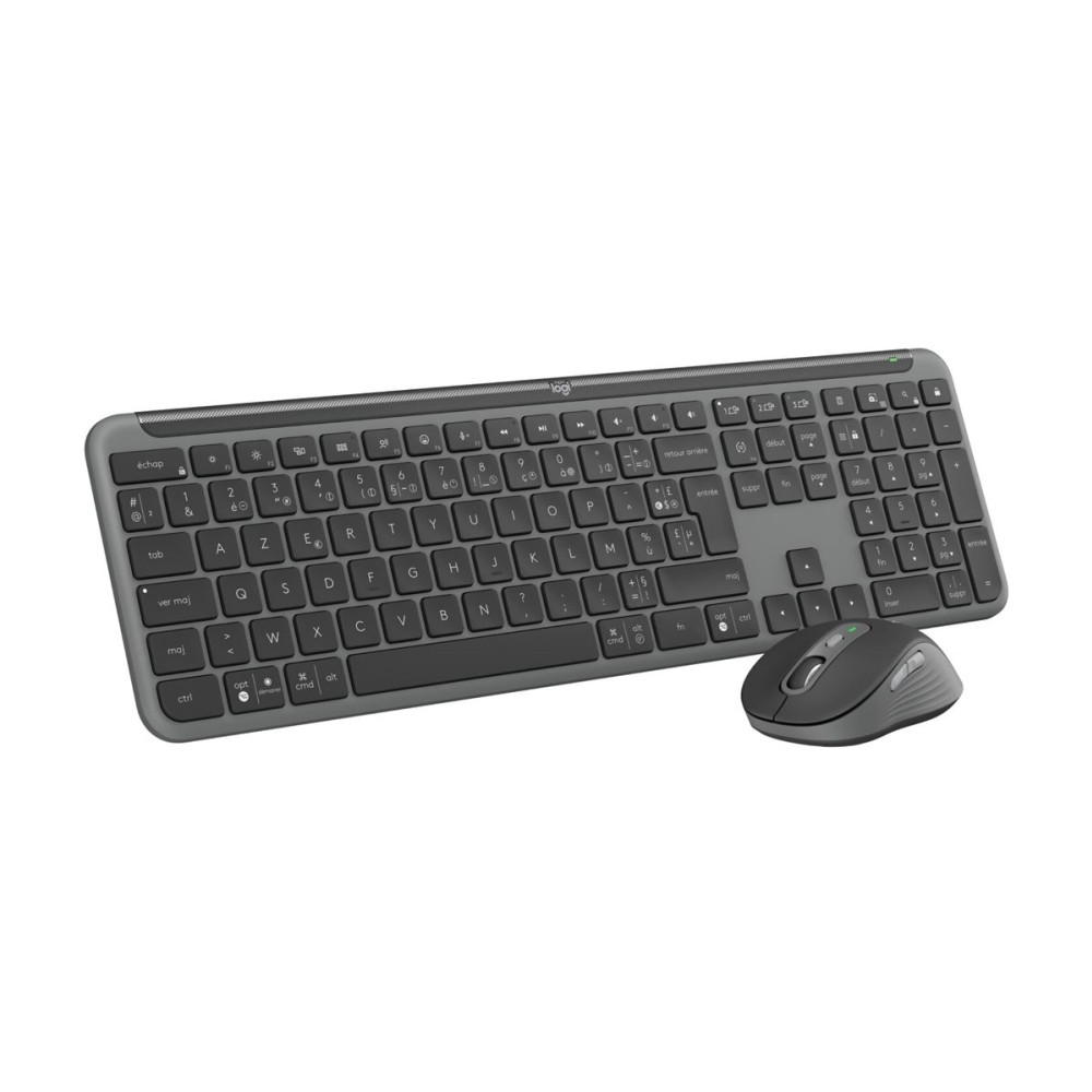 Produktbild för Logitech Signature Slim Combo MK950 for Business - sats med tangentbord och mus - QWERTY - USA, internationellt - grafit Inmatningsenhet