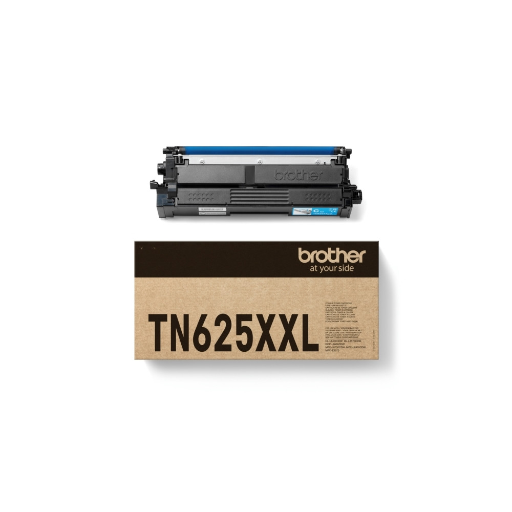 Produktbild för Brother TN625XXLC - hög kapacitet - cyan - original - tonerkassett