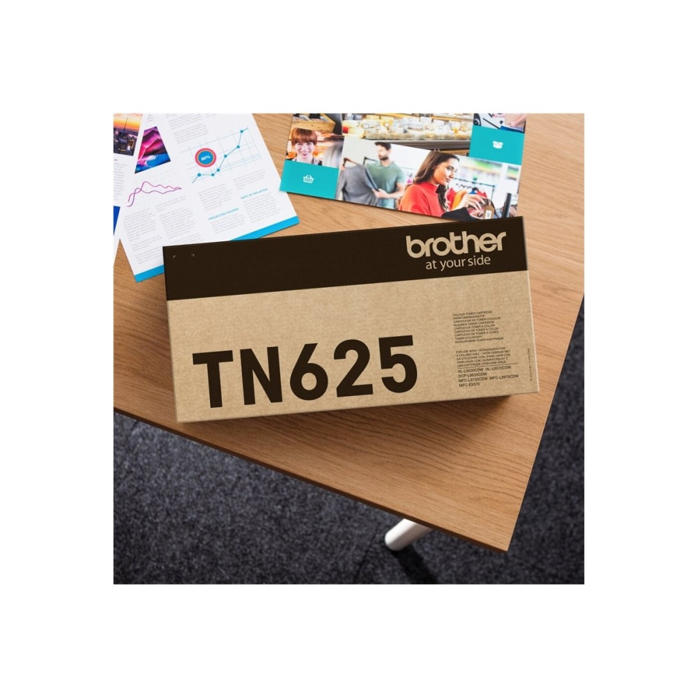 Produktbild för Brother TN625Y - gul - original - tonerkassett
