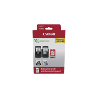 Produktbild för Canon PG-560/CL-561 Photo Value Pack - 2-pack - svart, färg (cyan, magenta, gul) - original - blank - bläckpatron/papperssats