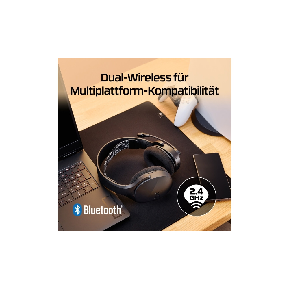 Produktbild för Cloud Jet – trådlöst gamingheadset (svart), Trådlös, Spela,...