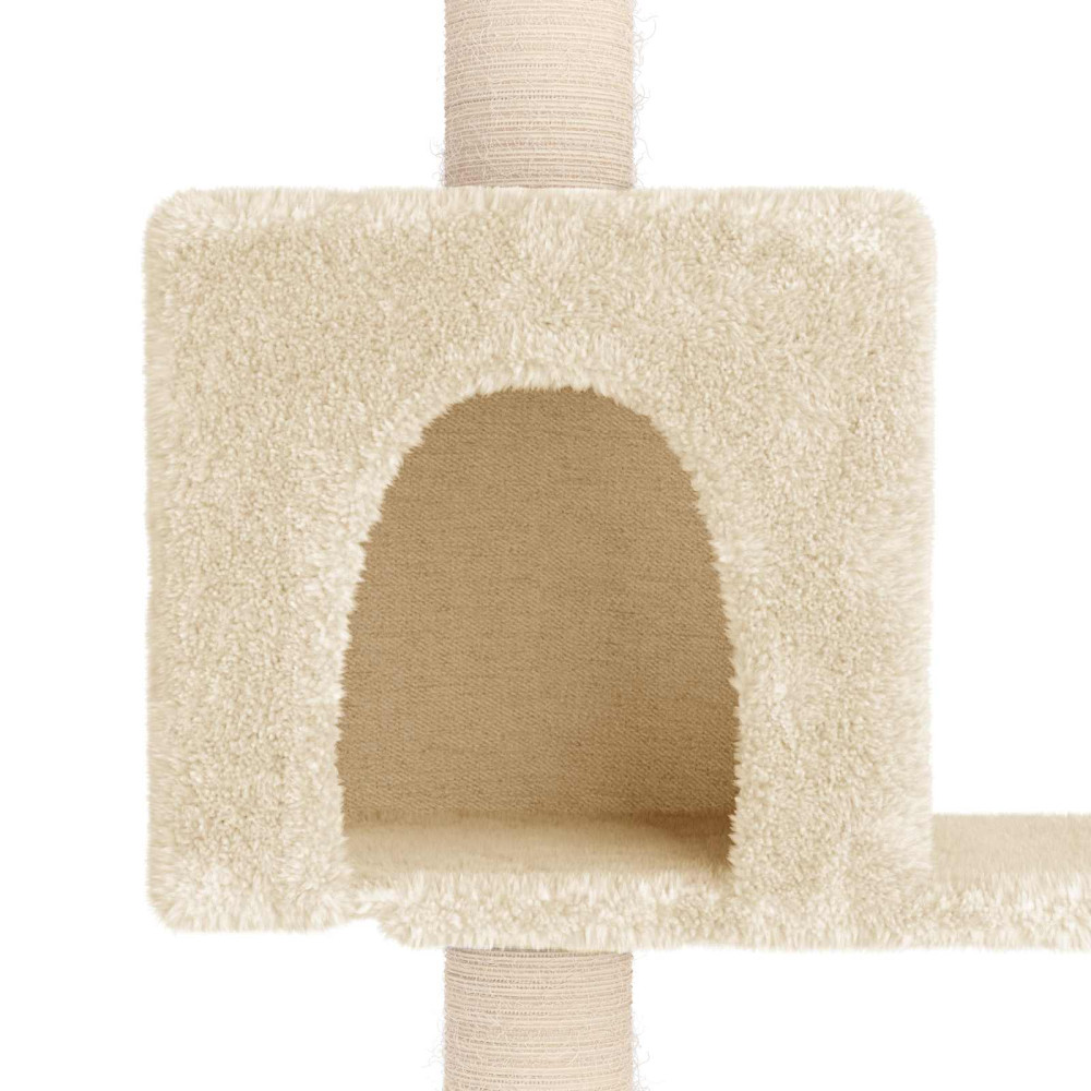 Produktbild för Kattträd med sisal klöspelare Gräddvit 177,5 cm