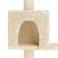 Produktbild för Kattträd med sisal klöspelare Gräddvit 177,5 cm