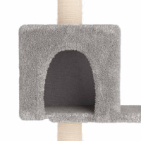 Produktbild för Kattträd med sisal klöspelare Ljusgrå 177,5 cm