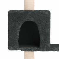 Produktbild för Kattträd med sisal klöspelare Mörkgrå 177,5 cm