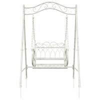 Produktbild för Gungbänk Stål 113 x 121,5 x 168 cm Antik vit