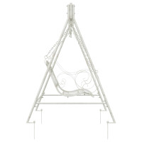Produktbild för Gungbänk Stål 113 x 121,5 x 168 cm Antik vit