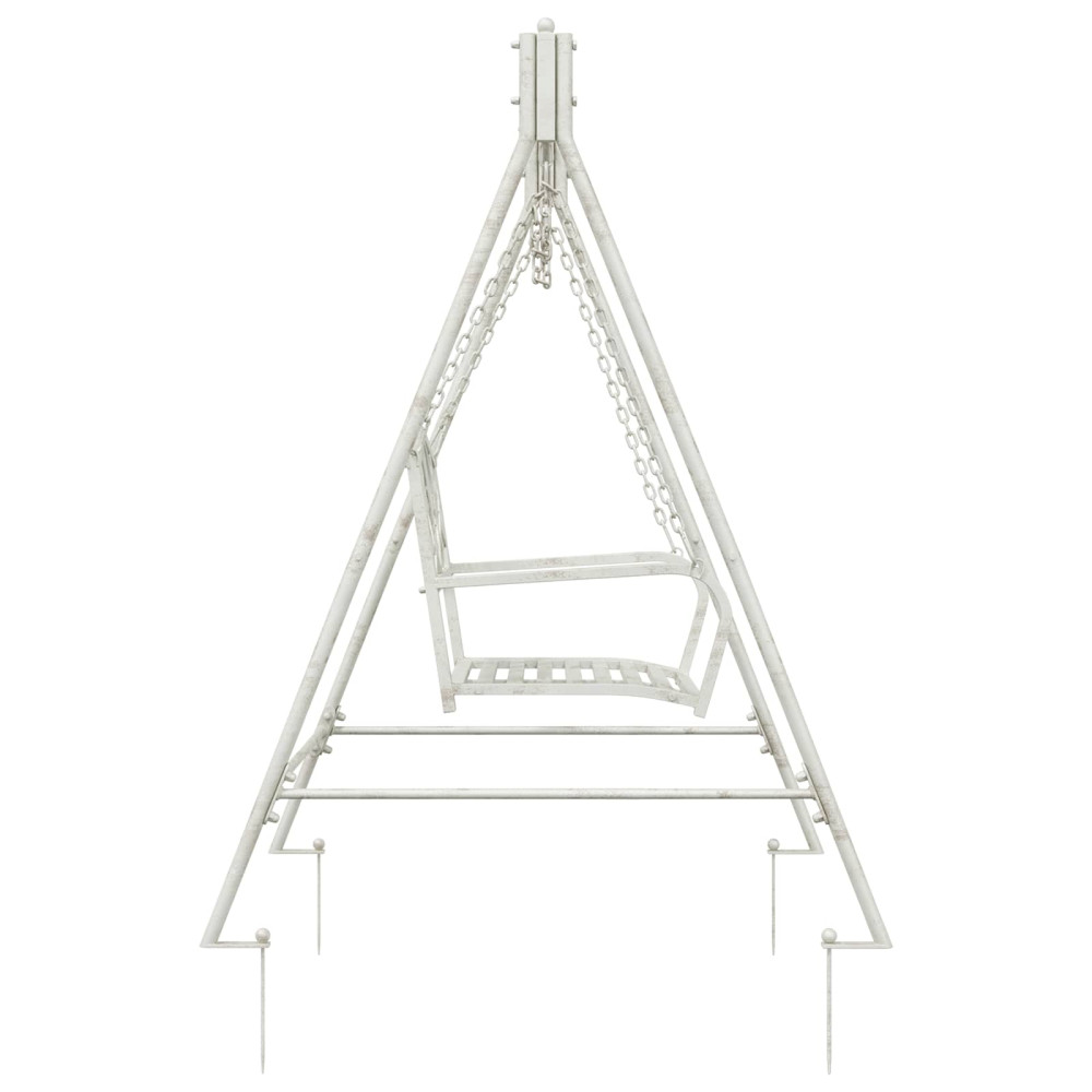 Produktbild för Gungbänk Stål 113 x 121,5 x 168 cm Antik vit