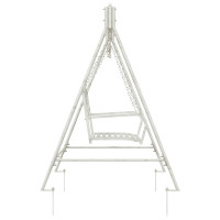 Produktbild för Gungbänk Stål 113 x 121,5 x 168 cm Antik vit